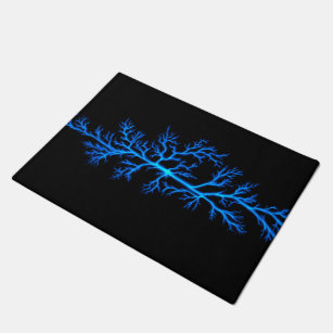 Blauer Blitzschlag Risse Doormat Fußmatte