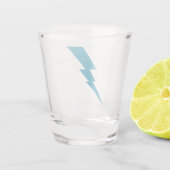 Blauer Blitzschlag Schnapsglas (Rückseite)