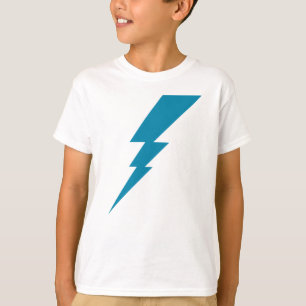 Blauer Blitzschlag T-Shirt