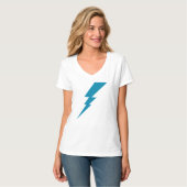 Blauer Blitzschlag T-Shirt (Vorderseite Vollansicht)