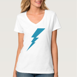 Blauer Blitzschlag T-Shirt