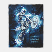 Blauer Blitzstrahl hinzufügen (oder löschen) Fleecedecke (Vorderseite)