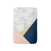 blauer Block des eleganten weißen Badematte (Vorderseite Vertikal)