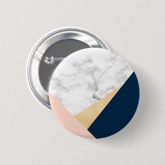 blauer Block des eleganten weißen Button (Vorne & Hinten)