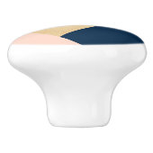 blauer Block des eleganten weißen Keramikknauf (Seitenansicht)