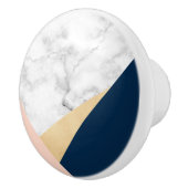 blauer Block des eleganten weißen Keramikknauf (Rechts)