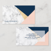 blauer Block des eleganten weißen Visitenkarte (Vorne/Hinten)