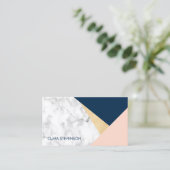 blauer Block des eleganten weißen Visitenkarte (Stehend Vorderseite)