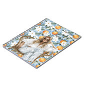 Blauer Blond Girl Notizblock (Linke Seite)