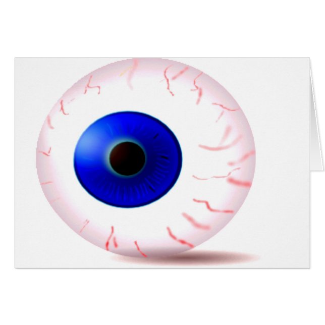 Blauer Bloodshot Augapfel (Vorderseite (Horizontal))