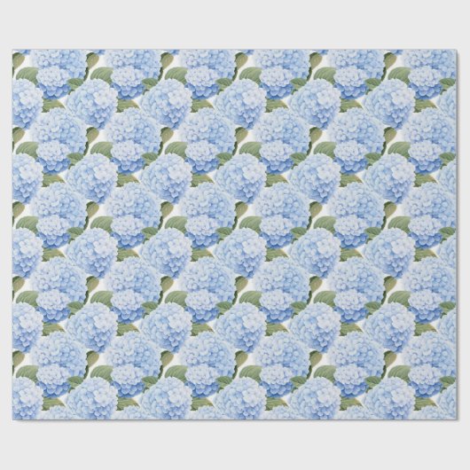 Blauer Blossom Burst Geschenkpapier (Flach)