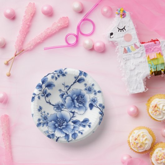 Blauer Blossom Papierplatte Pappteller (Party)