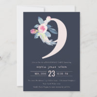BLAUER BLUE BLUE FLORAL 9. ALTER GEBURTSTAG