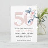 BLAUER BLUE FLÜSSE 50 JEDES JAHR EINLADUNG (Stehend Vorderseite)