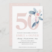 BLAUER BLUE FLÜSSE 50 JEDES JAHR EINLADUNG (Vorne/Hinten)