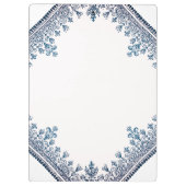 Blauer Blüh Klemmbrett (Rückseite)