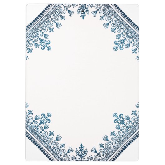 Blauer Blüh Klemmbrett (Rückseite)