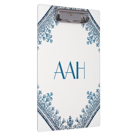 Blauer Blüh Klemmbrett (Rechts)