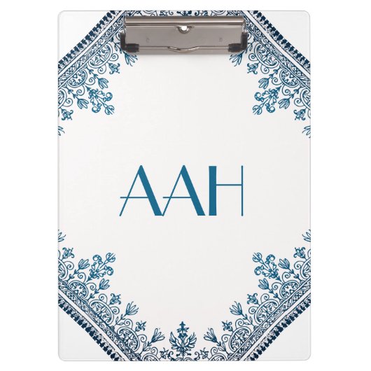 Blauer Blüh Klemmbrett (Vorderseite)