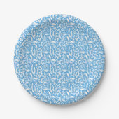 Blauer Blüh Pappteller (Vorderseite)
