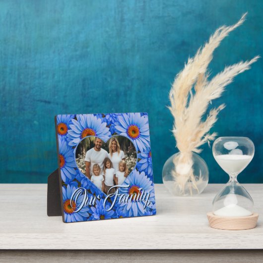 Blauer blühender Sonnenblumen Blauer Marmelade Fot Fotoplatte (InSitu)