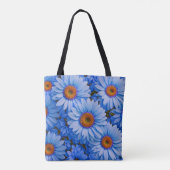 Blauer blühender Sonnenblumen Blauer Marmelade Fot Tasche (Rückseite)