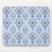 Blauer Blümchen Mousepad (Vorne)