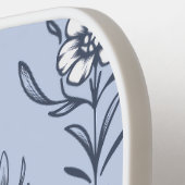 Blauer Blümchen Pickleball Schläger (Linke Seite)