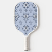 Blauer Blümchen Pickleball Schläger (Vorderseite)