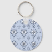 Blauer Blümchen Schlüsselanhänger (Vorderseite)