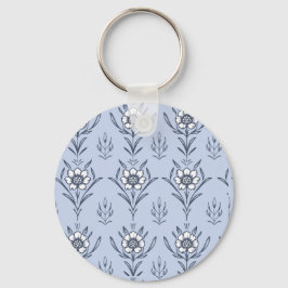 Blauer Blümchen Schlüsselanhänger