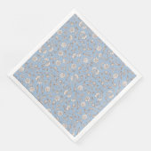 Blauer Blümchen Serviette (Ecke)