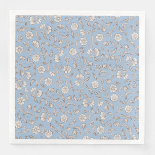 Blauer Blümchen Serviette