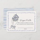 Blauer Blume Bläserner-Windeln Begleitkarte (Vorne/Hinten)