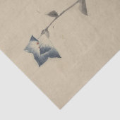 Blauer Blume Blossom und Bud am Ende eines Stalks Seidenpapier (Ausschnitt)