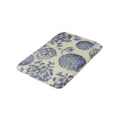 Blauer Blume Blumen Badematte (Schrägansicht)