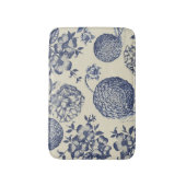 Blauer Blume Blumen Badematte (Vorderseite Vertikal)