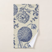 Blauer Blume Blumen Badhandtuch Set (Handtuch)