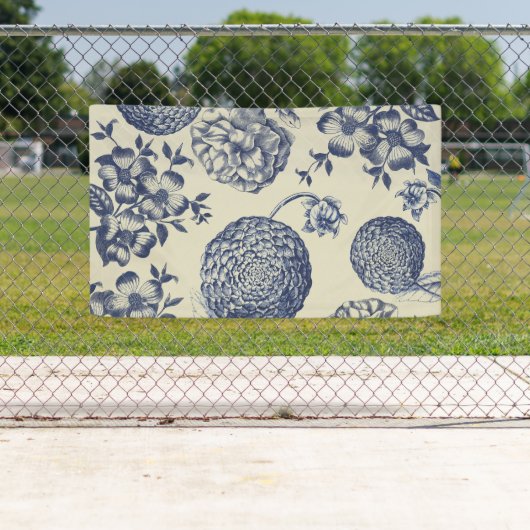 Blauer Blume Blumen Banner (Insitu)