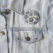 Blauer Blume Blumen Button (Beispiel)