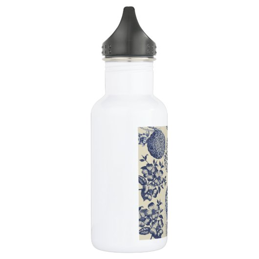 Blauer Blume Blumen Edelstahlflasche (Links)