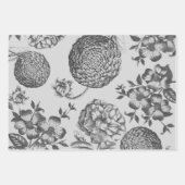 Blauer Blume Blumen Geschenkpapier Set (Vorderseite 2)