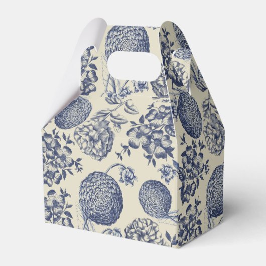 Blauer Blume Blumen Geschenkschachtel (Vorderseite)