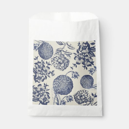 Blauer Blume Blumen Geschenktütchen (Vorderseite)
