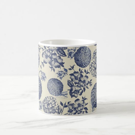 Blauer Blume Blumen Kaffeetasse (Mittel)