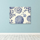 Blauer Blume Blumen Leinwanddruck (Insitu (Holzboden))