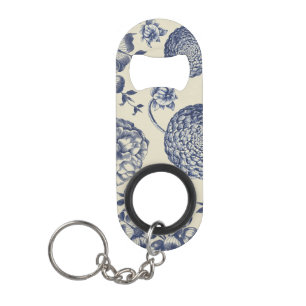 Blauer Blume Blumen Mini Flaschenöffner