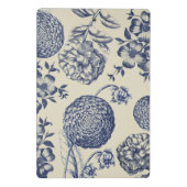 Blauer Blume Blumen Mini Klemmbrett (Rückseite)