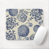 Blauer Blume Blumen Mousepad (Mit Mouse)