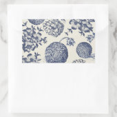 Blauer Blume Blumen Rechteckiger Aufkleber (Tasche)